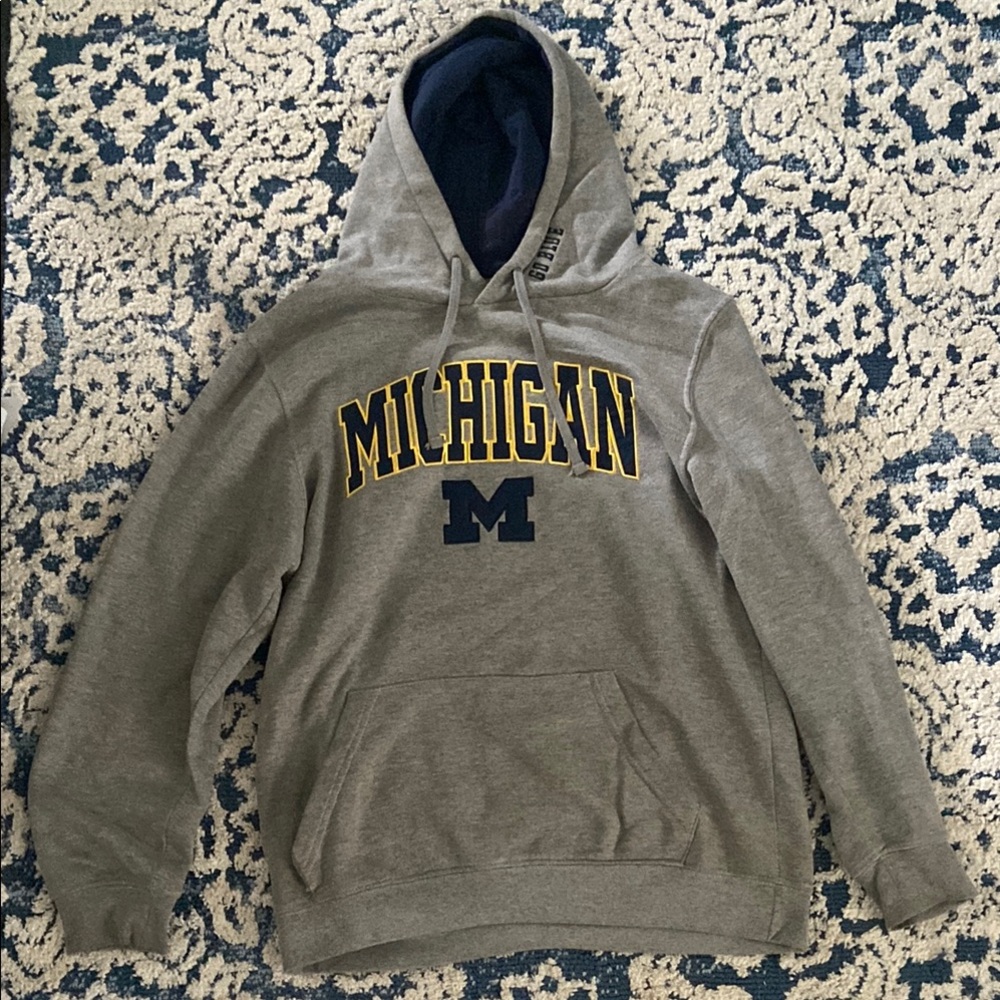Gray Michigan Hoodie